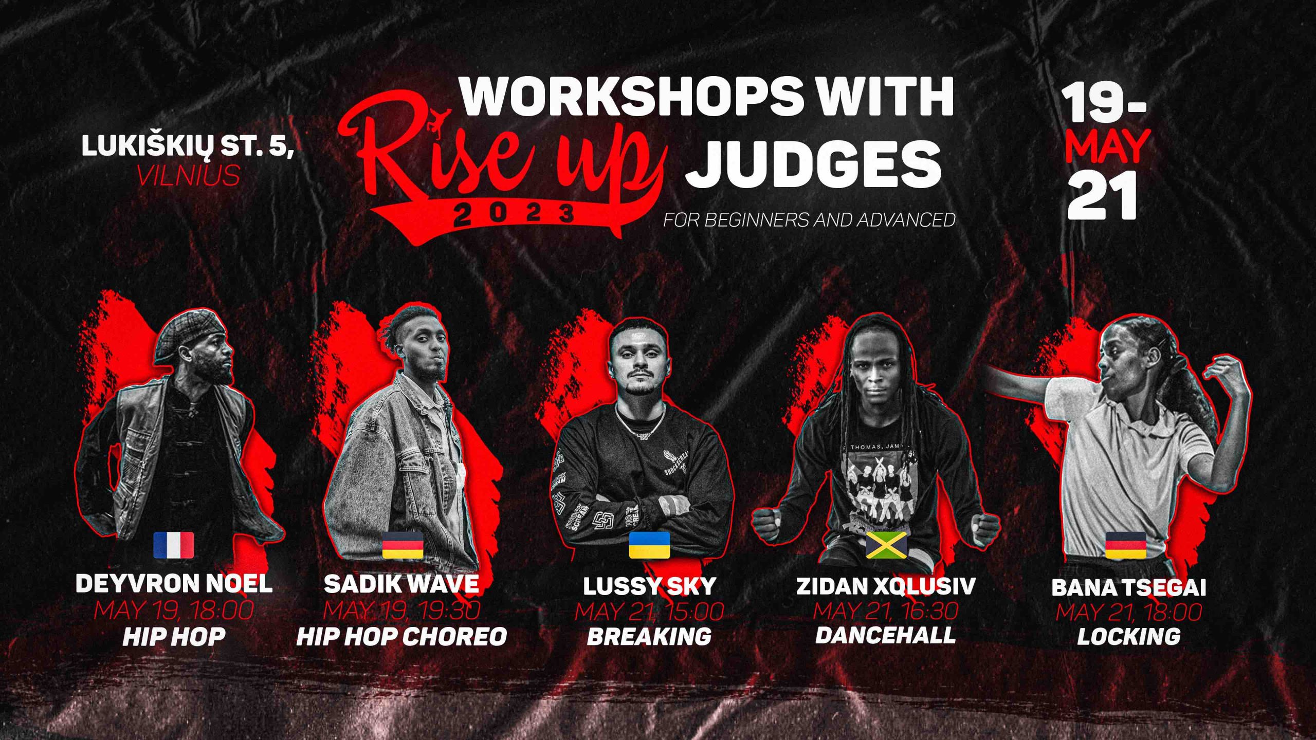 Street dance workshops with Rise Up 2023 judges